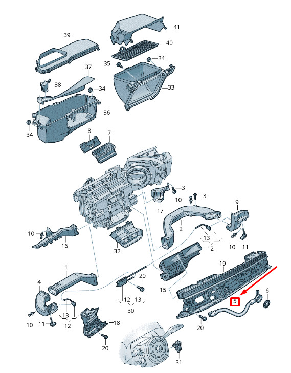 Durite de climatisation pour Audi Q8 4Mn (RHD) 4M8816311A