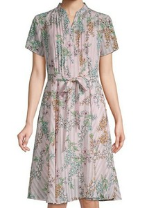 light pink fit and flare dress with sleeves