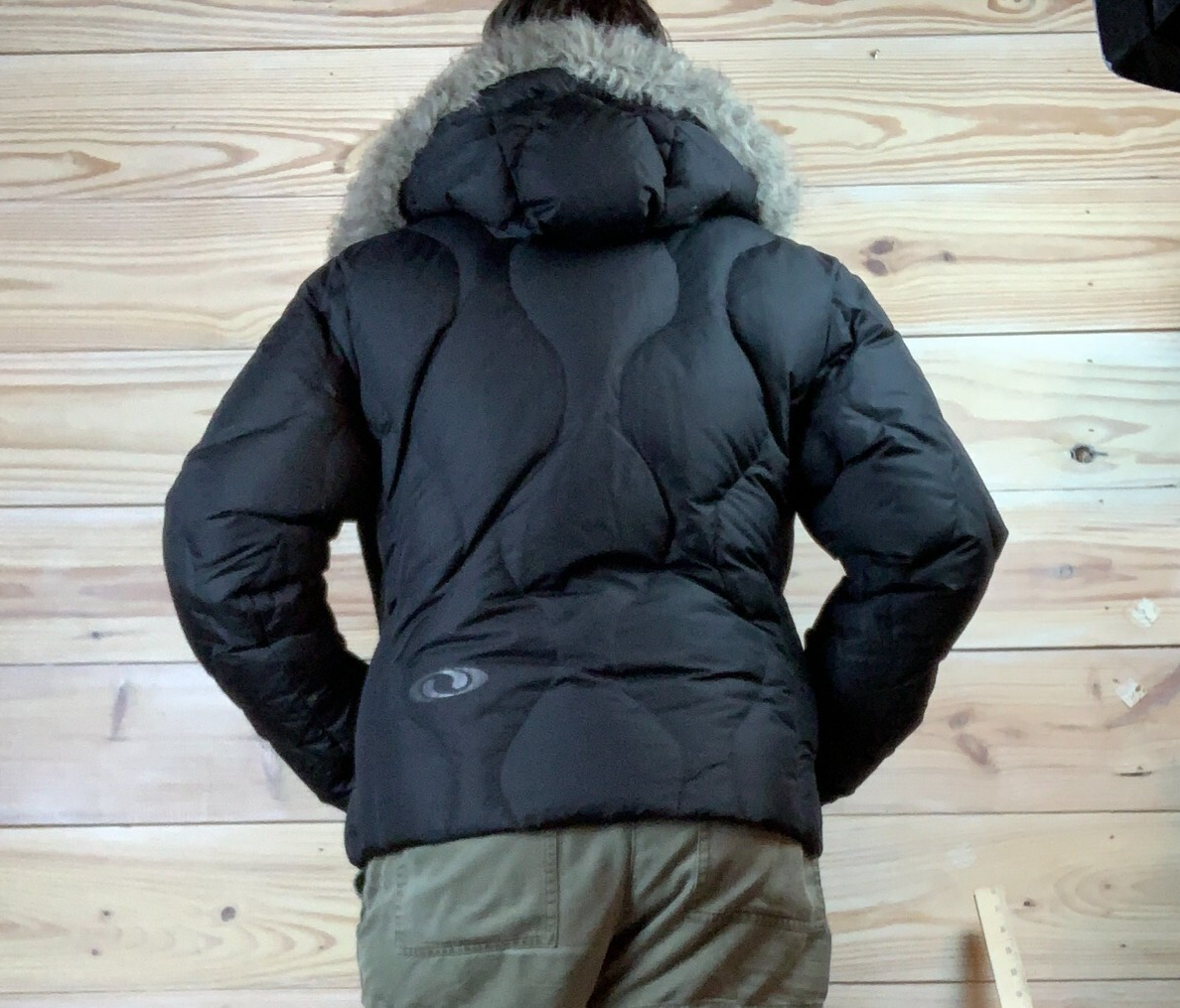 Salomon Puffer Jacket donna media 450 piumino crop con cappuccio zip intera sci neve