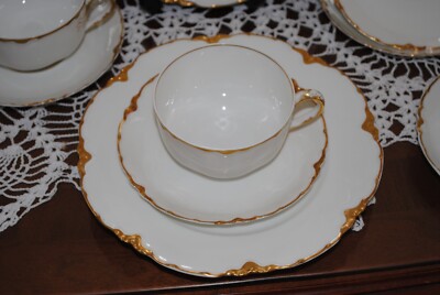 Antique Haviland Limoges France 16 Pc China Set/ Ranson Gold by