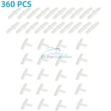 AQUANEAT Aquarium Tubing Connectors, Air Pump Connectors, Plastic, 360Pcs