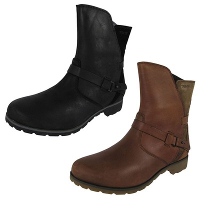Teva Womens Delavina Low Leather Fashion Boot Shoes