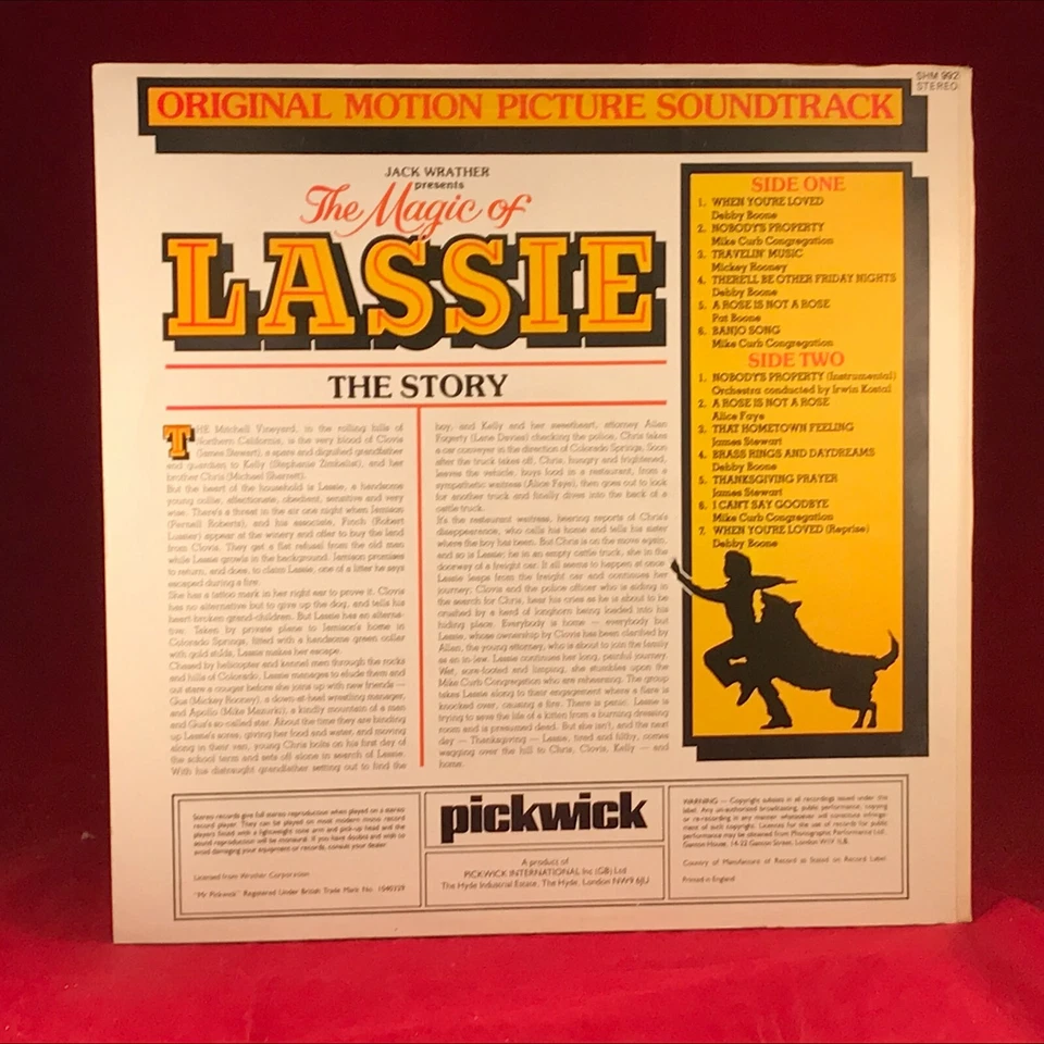 ORIGINAL SOUNDTRACK The Magic Of Lassie 1979 UK Vinyl LP Film Debby Pat Boone - Image 2 of 4