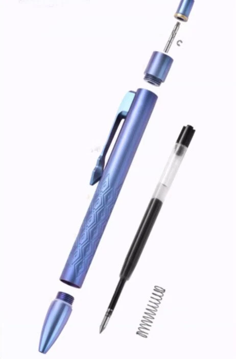 Titanium Alloy Pocket Ball Pen Signature Writing Business Office Outdoor EDC Pen - Image 4 of 4