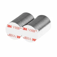 1/2 x 1/32 Inch Neodymium Craft Magnets N52 with 3M Adhesive (50 Pack)