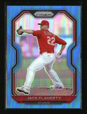 2021 Panini Prizm Carolina Blue Prizm Jack Flaherty #230 St. Louis Cardinals