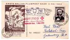 Saar 343 als Ballonpost-FDC (T8536