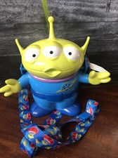 Disney Parks Pixar Toy Story 4 Little Green Men Alien Sipper Cup w/Straw Lanyard