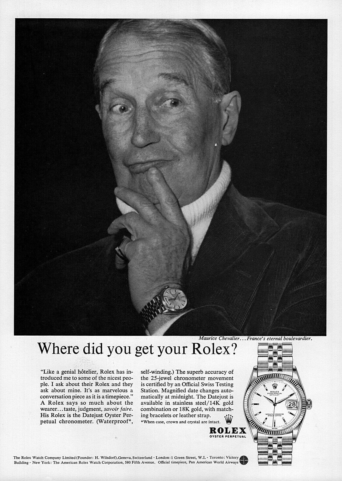 Ювелирные изделия 1964 Rolex Oyster Perpetual