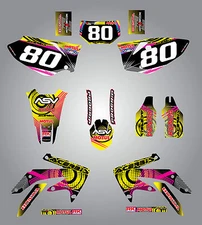 Full Custom Graphic Kit Honda CRF 450X 2005 / 2015 NEON style stickers / decals