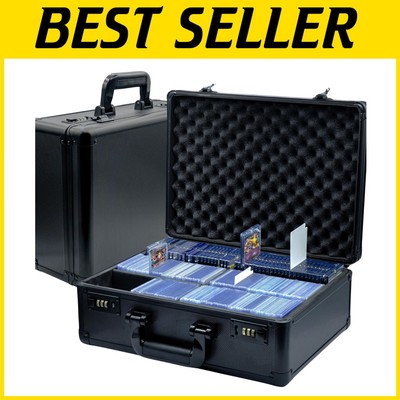 Large Capacity Trading Card Storage Box - Holds 150 Magnetic Holders & More