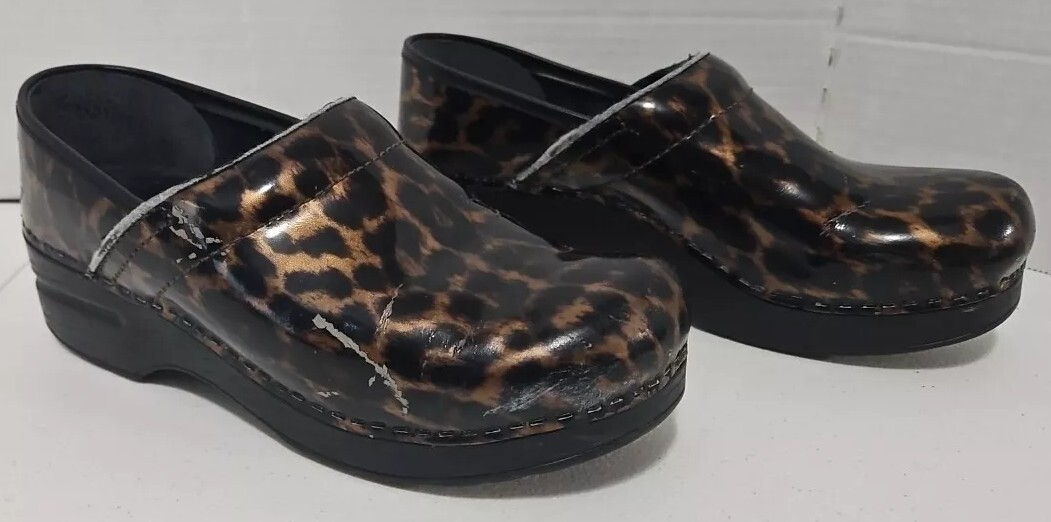 Dansko Professional Work Clogs Leopard Animal Pri… - image 3