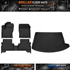 Tpe Floor Mats Trunk Cargo Liner For 2013-2019 Ford Escape 2013-2018 C-max 4x