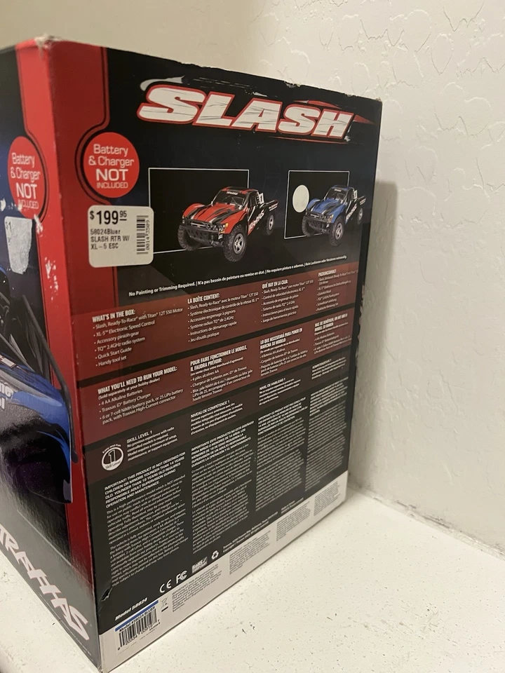 Traxxas Slash 1/10 VXL azul con control remoto, pico EZ con cargador, caja, accesorios Foto 3 de 4