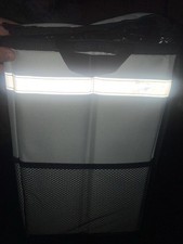 Light green/ mint green insulated delivery bag with shoulder strap and handles.