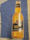 Miller Genuine Draft MGD Bottle Embossed Tin Sign 30"x9" — photo 1