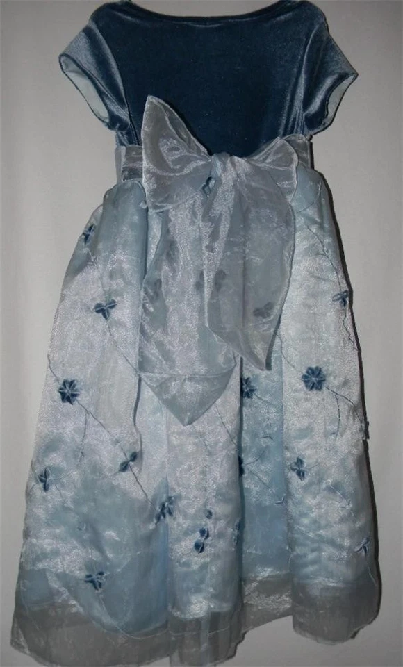 Vestido Marmellata Niñas Talla 6 Azul Elegante Vacaciones Iglesia Fiesta Boda Mo Foto 4 de 4