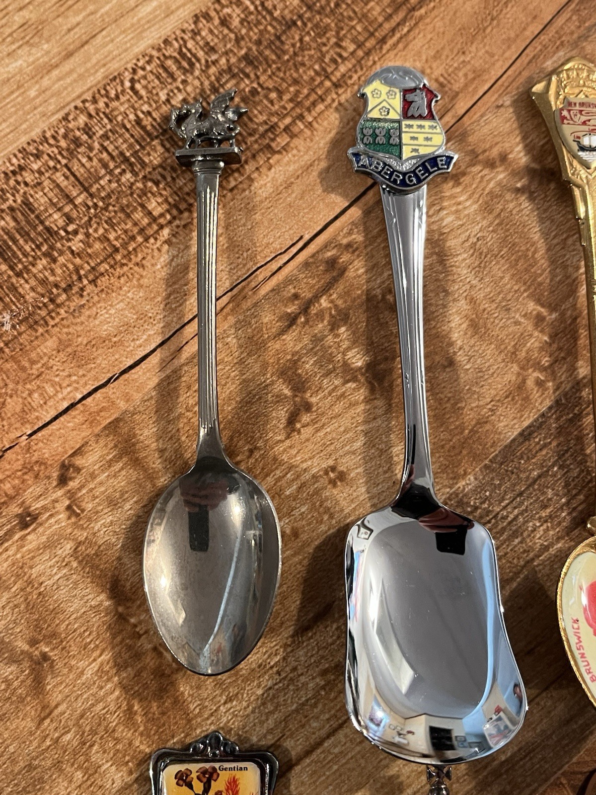 Souvenir Spoon Lot 18pc Queen Elizabeth Charles Diana Mexico Ireland Abergele