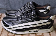 Dexter Jack Leather Bowling Shoes Men's 10 Black Slide Rite Sneakers B2251-1