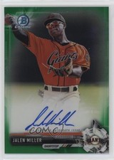 2017 Bowman Chrome Prospect Retail Green Refractor /99 Jalen Miller Auto 11eh