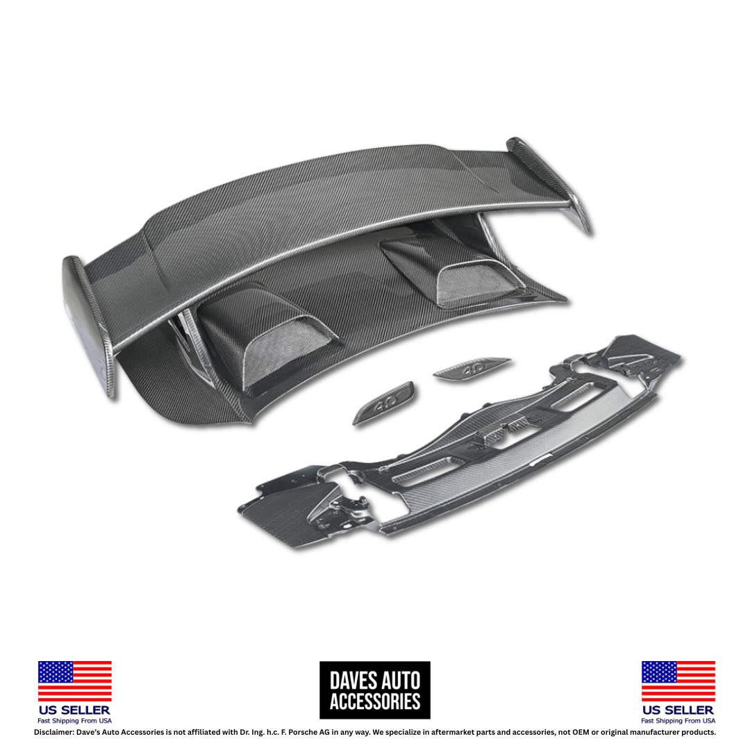 Dry Carbon - Porsche Carrera GT3 Style Rear Trunk Spoiler - Fits Carrera 991 911
