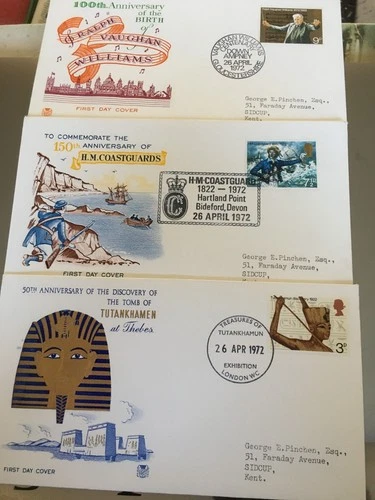 GB STAMPS RARE FIRST DAY COVER 1972 ANNIVERSARIES SET OF THREE