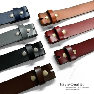 Bracelet en cuir véritable 1.5" Ceinture de remplacement avec snaps pour les hommes