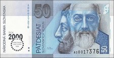 Slowakei / Slovakia P.35 50 Kronen (2000) Millennium (1)