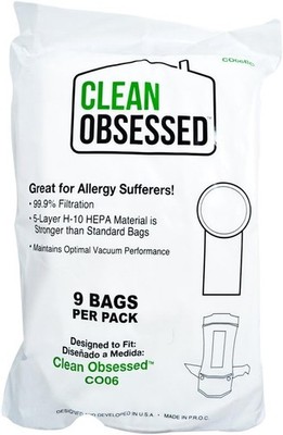 Clean Obsessed 6 Quart Back Pack Vacuum Bags