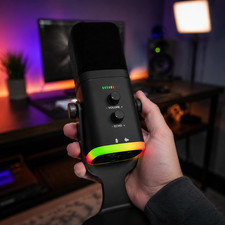 USB/XLR Dynamic Microphone for Gaming  Podcast  Streaming with RGB