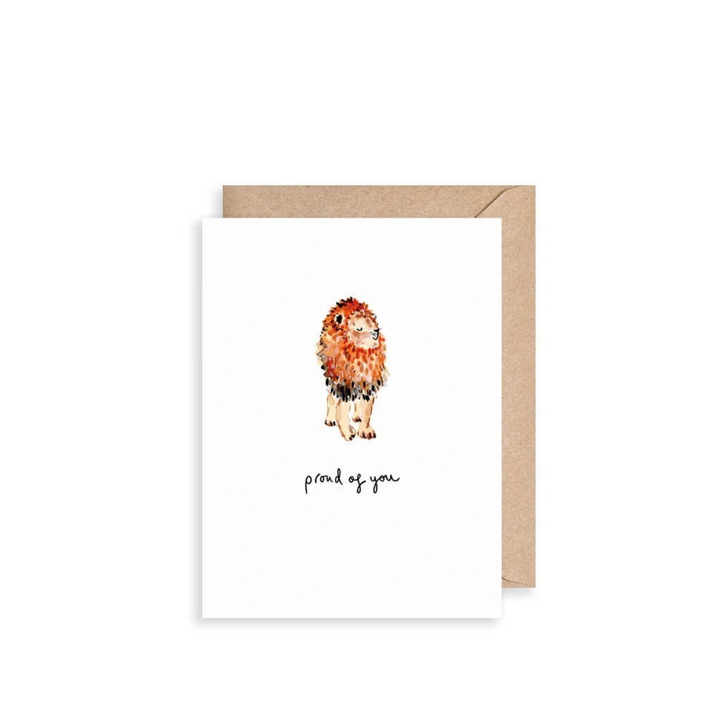 Lion Congratulations Card Just to Say Proud - Louise Mulgrew Greeting Card