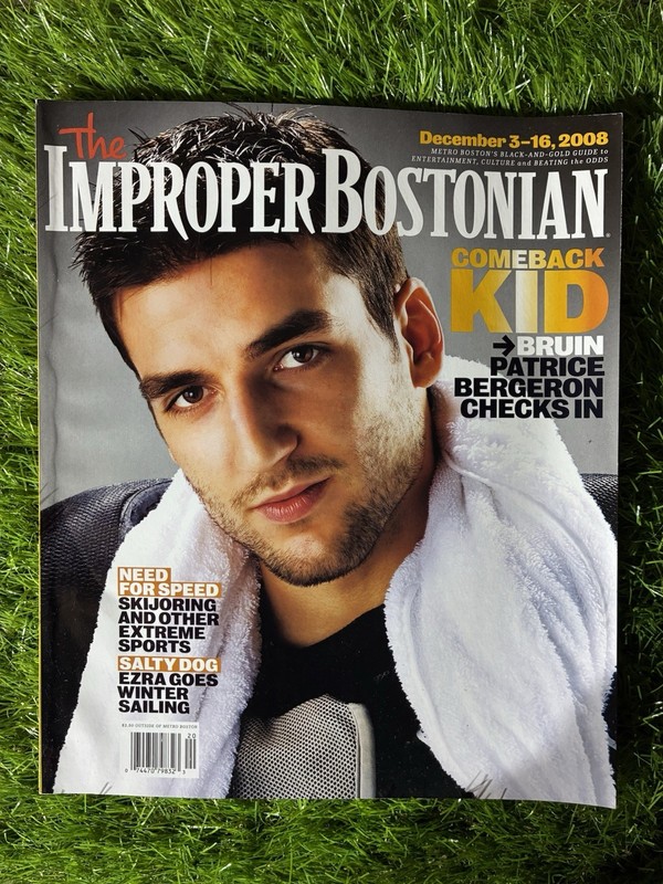 Patrice Bergeron December 3-16 2008 “The Improper Bostonian” magazine