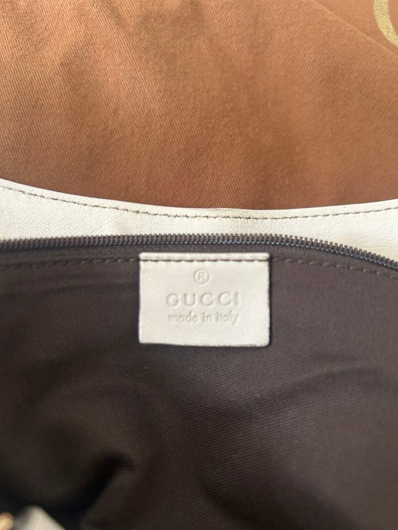 Gucci Tote Bag GG Pattern Beige Leather Large Authentic Excellent Condition thumbnail 11