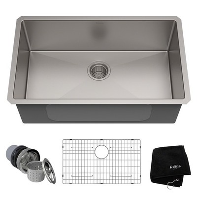 Kraus KHU100-30 Standart PRO 30'' Single Basin 16 Gauge Stainless - Stainless