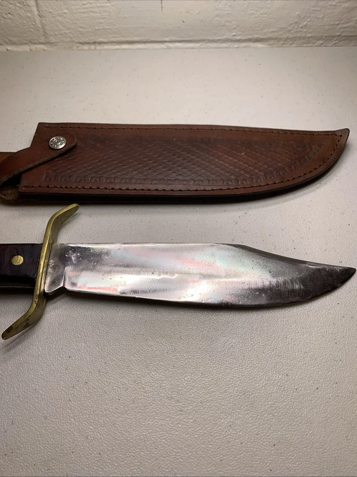 1986 Western USA W49 Fixed Blade Survival Bowie Knife & Sheath Excellent Great! - Image 2 of 4