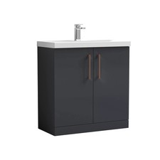 Balterley Level Modern Bathroom 2 Soft Close Door & Mid-Edge Vanity Unit Basin