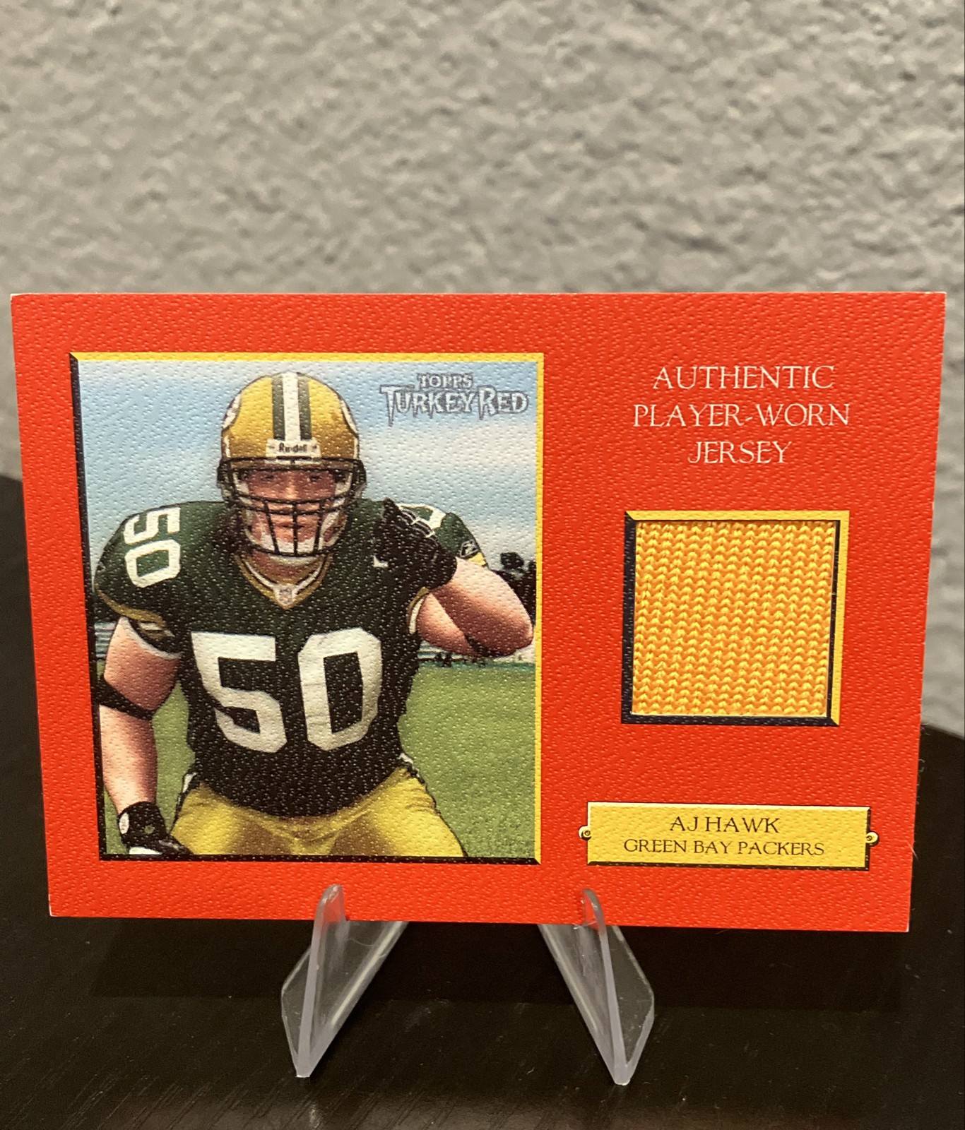 AJ Hawk Topps Turkey Red Relics #TRRAH Red