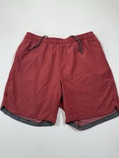 Rhone Shorts Mens Medium Red Performance Drawstrings Athleisure Stretch Gym Logo