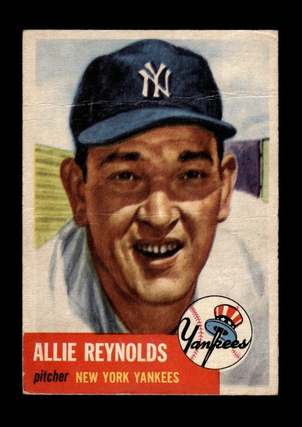 1953 Topps Set-Break #141 Allie Reynolds LOW GRADE (crease) *GMCARDS*