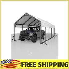 13x26ft Metal Carport W/reinforced Frame,galvanized Steel Roof,all-weather,truck