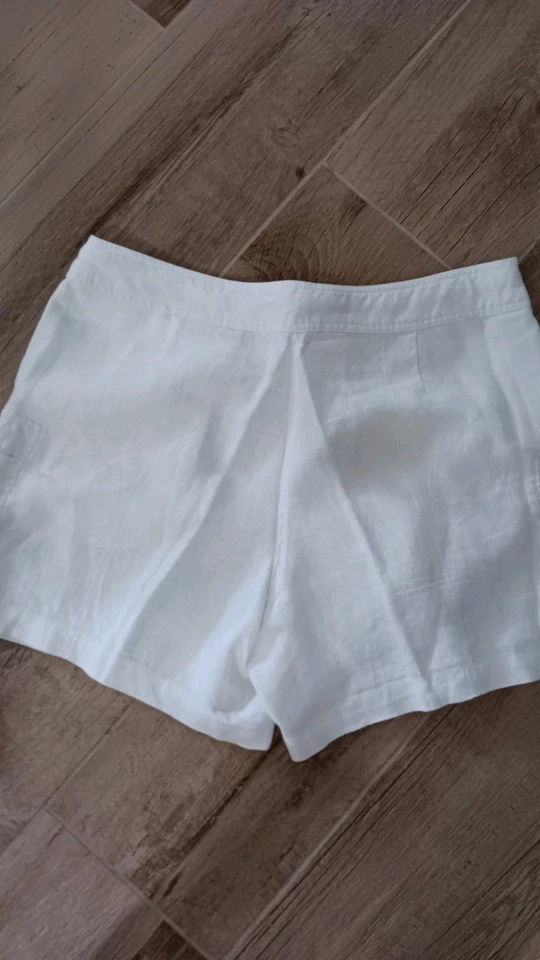 Шорты женские размер 8 TOMMY BAHAMA RELAX льняные кремовые на шнурке карманы карго МИЛЫЕ - Изображение 2 из 4