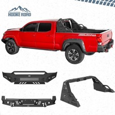 Hooke Road Front Rear Bumper Roll Bar Chase Bed Rack For 2005-2011 Toyota Tacoma