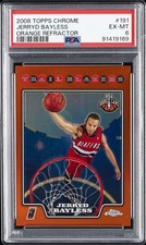 2008 TOPPS CHROME ORANGE REFRACTOR #191 JERRYD BAYLESS 348/499 PSA 6