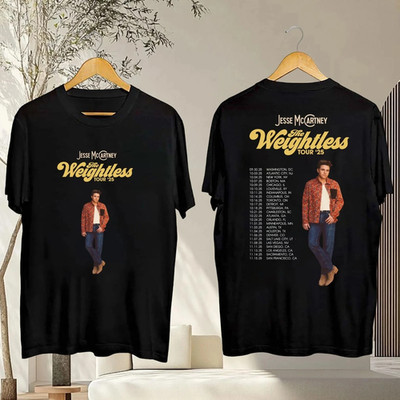 Jesse Mccartney Tour 2025 T-shirt, Jesse Mccartney the Weightless Tour T-Shirt