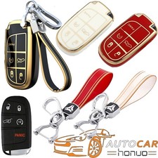 Tpu 5-button Smart Remote Key Fob Cover Case For Chrysler 200 300 For Dodge Jeep Tpu 5-button Smart Remote Key Fob Cover Case For Chrysler 200 300 For Dodge Jeep