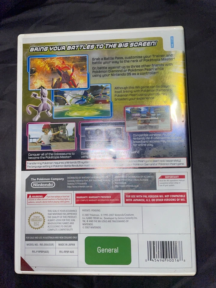 Pokemon Battle Revolution Nintendo Wii WORKING *USED* - Image 2 of 3
