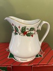 Christmas China Pearl NOEL Creamer And Sugar Bowl Gold Rim In Original Box — photo 2