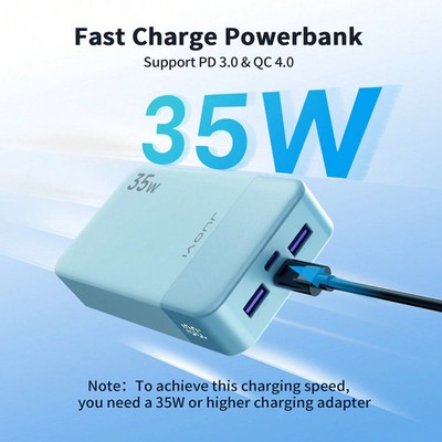 JUOVI 35W Powerbank mit 20000mAh Superschnelles Laden für unterwegs Billig24