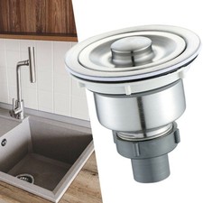 Bathroom Sink Strainer Stainless Steel Drain Filter Silver 45x85x110mm
