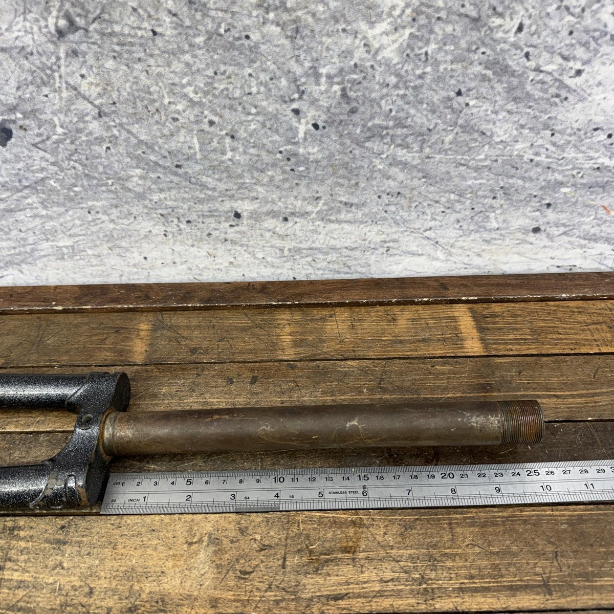 Vintage Road Bike Fork 700c 1in Threaded Steel Lugged Crown